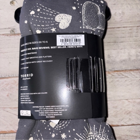 Torrid  Full Length Signature Waist Premium Love Heart  Periscope Leggings 4X - Picture 8 of 16